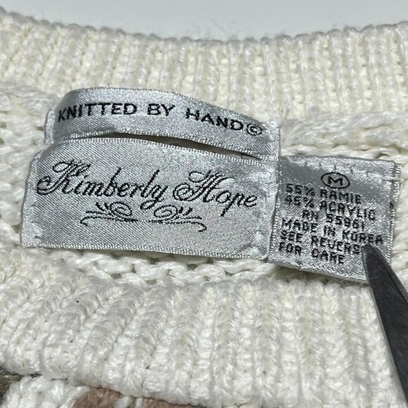 Vintage Cream And White sweater - Picture 2 of 3